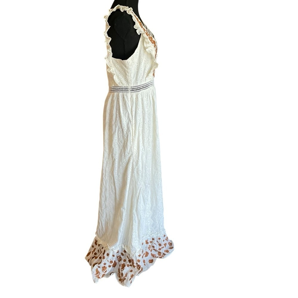 Allison New York Embroidered Lace Maxi Dress Ivory Size M NWT - Picture 6 of 9